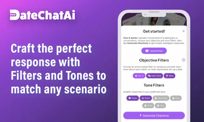 DateChatAI Rizz on Command android App screenshot 1